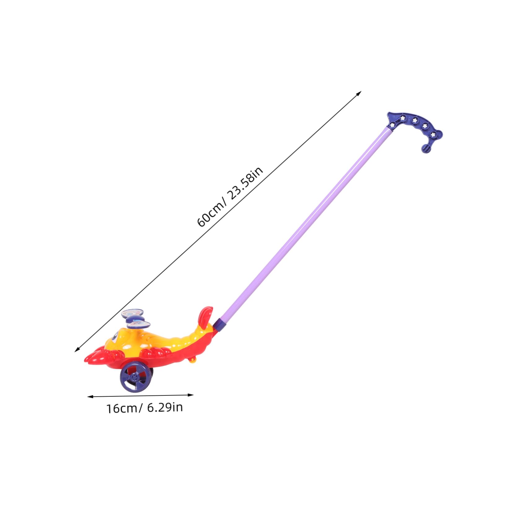 WHAMVOX Infant Push Walker Toy Wagon for Boys and Girls Push and Pull Toy for Toddlers Stick Random Color