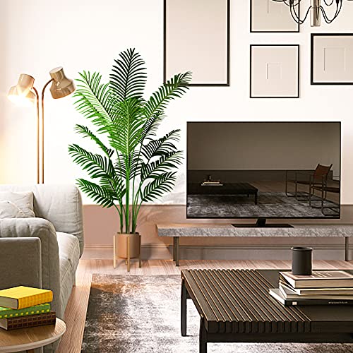 2 Pack 5.2Ft Artificial Palm Tree For Home Decor Indoor And Outdoor, Faux Tree, Plastic Plants With 15 Trunks, For Office, Lounge And Patio Decoration, 5.2Ft/1.6M Height #TOP2