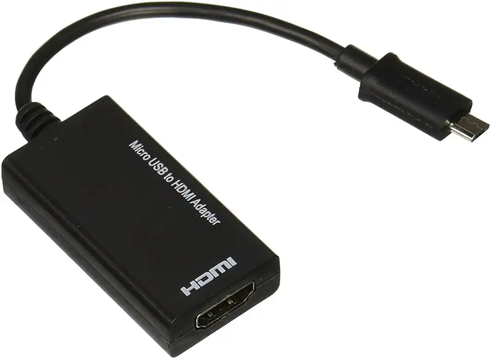 Adaptador Micro USB para HDMI MHL HDMHL HDTV da LEDMOMO com cabo de 20 cm para smartphones e tablets (preto)