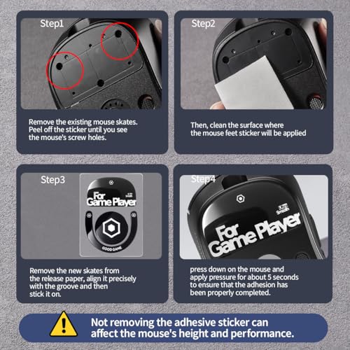 Image of immoenuc Glass Mouse Skates for 2024 Logitech G PRO X Superlight 2 DEX Lightspeed Wireless Gaming Mouse Feet Pads Smooth Durable Game Mouse Accessories (Black)