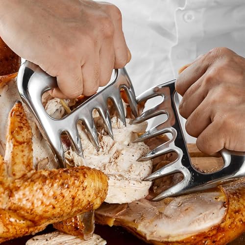 Stainless Steel Meat Claws, Bear Claws Meat Shredder Pulled Pork Shredder Claws for Shredding Handling & Carving Food from Grill Smoker Or Crock Pot, Essential for BBQ Pros - Image 9
