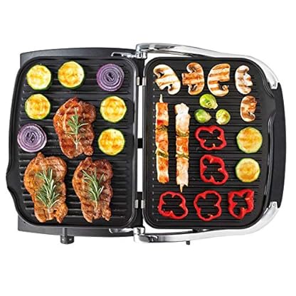 Gorenje kr1800epro – Grill (1800 W, Kontaktgrill, elektrisch, Tisch, schwarz, silber, rechteckig) – Bild 4