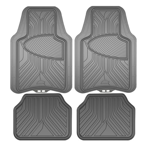 Armor All 4-Piece All-Season Floor Mats, Custom Fit Mats for Cars, Trucks, SUVs — Gray