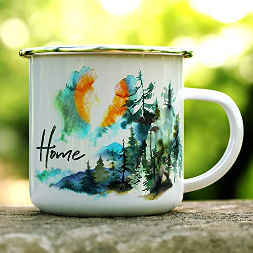 Taza de Camping Loftipop 12oz Esmalte Acero Inoxidable miniatura 2