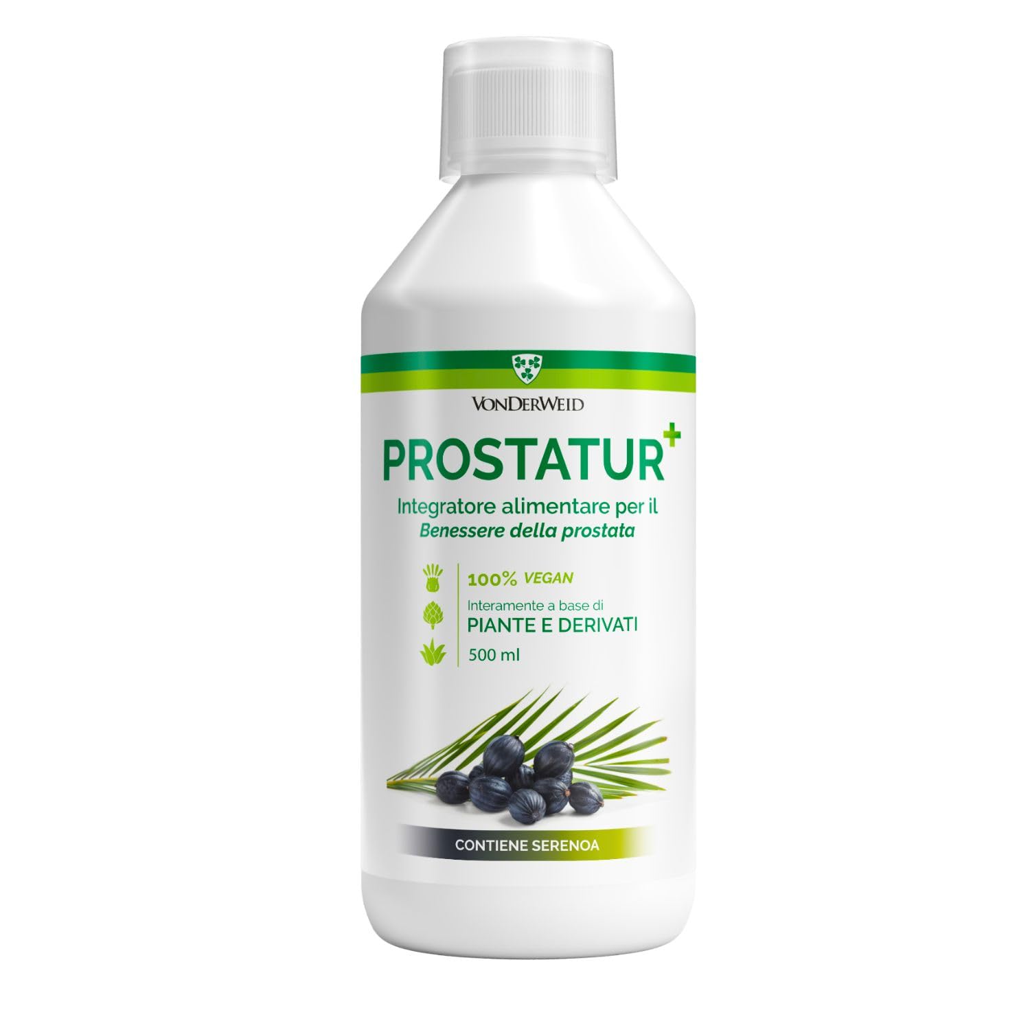 PROSTATUR+ | Integratore Prostata | Antinfiammatorio Prostata con Serenoa Repens, Pygeum Africanum, Epilobio, Ortica, Aloe + Zinco e VitaminaD | Integratore Naturale alle 10 Erbe | 500 ml