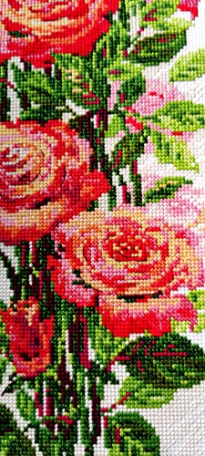Kit point de croix compté Blooming Roses RIOLIS pour broderie fleurs - 3