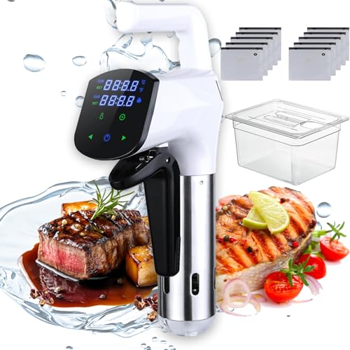 Sous Vide Precision Cooker Kit with Extractor Pump, Sealed Bag, Clip, LED Display for Accurate Temperature and Time Control, Ideal for Home Cooking and Professional Kitchens