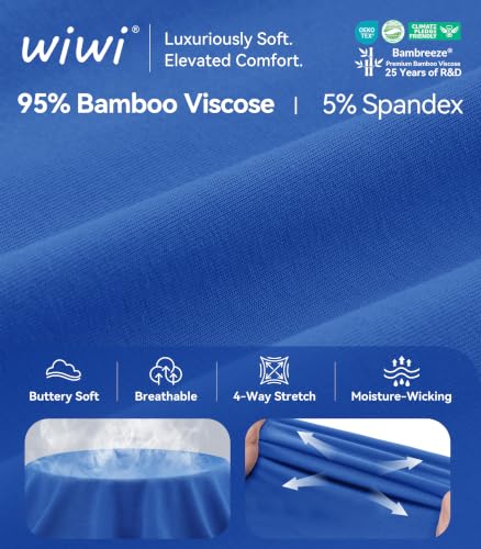 Image of WiWi Bamboo Viscose Womens Pajamas Cooling Sleepwear for Hot Flashes S-4X