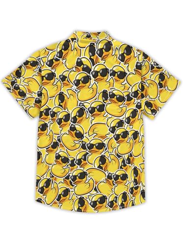 Boys Hawaiian Shirt Button Down Shirt Short Sleeve Cartoon Print Hawaiian Beach Shirt for Kids2