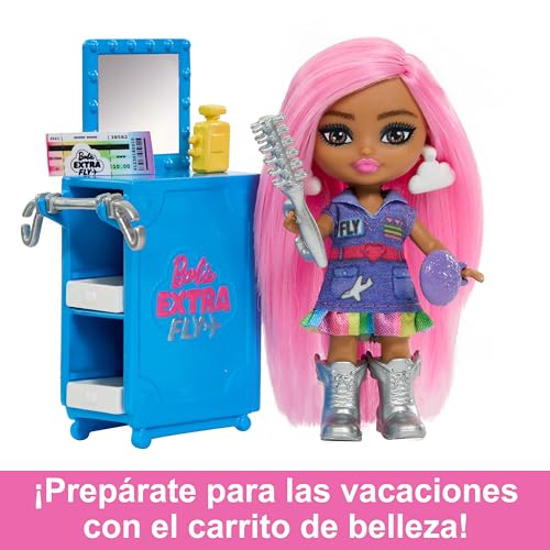 Avión Barbie Extra Fly juguete infantil con accesorios de viaje Mattel HPF72 +3 años 6