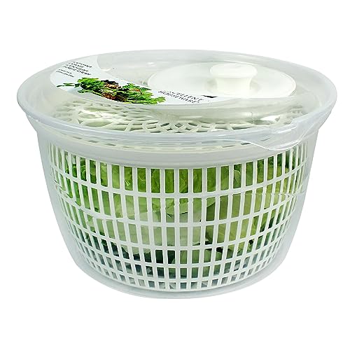 Salad Spinner, Lettuce Spinner Dryer, Easy to Clean, Salad Washer Mixer, Easy and Quick Drying, Salad Spinner Leaf Dryer Ideal for Vegetables & Fruits, Large