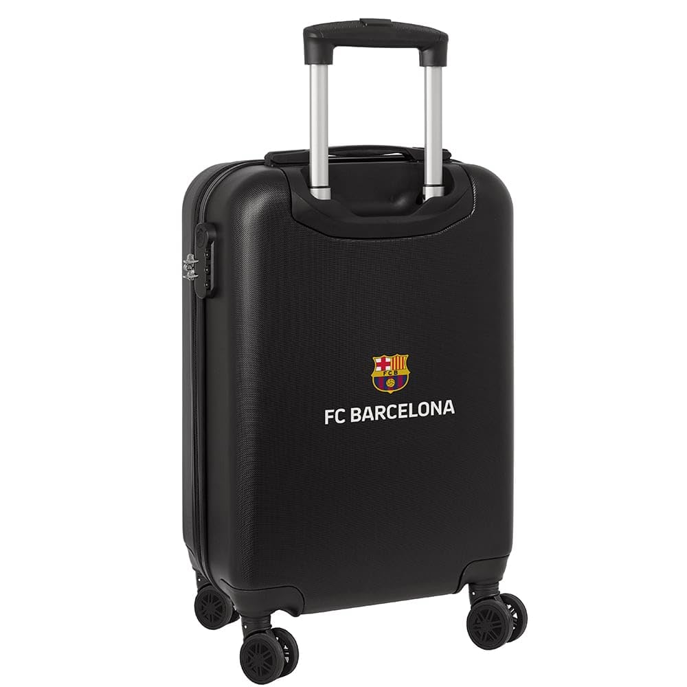 Safta | Maleta de Cabina 20″ FC Barcelona 3ª Equipación, ABS + PC Resistente, 4 Ruedas Dobles 360° Silenciosas, Candado de Seguridad, Medidas 34,5x20x55 cm