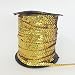 PEPPERLONELY Brand 100 Yard/Roll Holographic Flat Sequin Trim 5mm(3/16 Inch), Gold