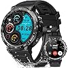 Smart Watch for Men - Answer/Make Calls Smartwatch for Android iPhone Compatible, IP68 Waterproof Fitness Watch with Sleep Tracker, Step Counter with 110+ Sports Modes (Casual, Black, 1.52)