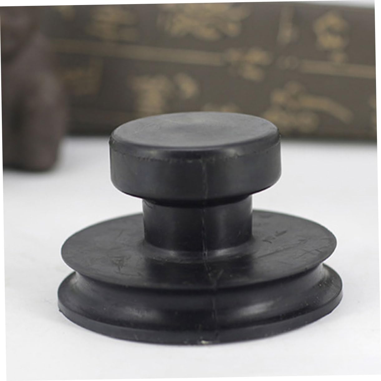 5pièces Lot De Poignées à Ventouse Caoutchouc Noir Pour Bols Chantants Bouddhistes Levage Portable Et Protection Anti-rayures Accessoire Pour Bols Plein Lune Et Sons Bouddha Compac