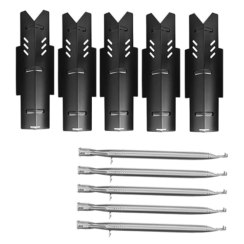 BBQ-PLUS Heizplatte und Brenner Ersatz für Dyna-Glo Grill Modelle DGB494SPB, DGB495SDP, DGP495SDP-D, DGF493BNP, DGB495, DGB515, DGB610, DGF493, DGF510, DGF600, 5 Stück Cover