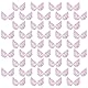 GORGECRAFT 40 STÜCKE 2.5,(1) cm Laser Engelsflügel Stoff Geprägte Flügel Patches Aufnäher Rosa Mini Flügel Basteln Für DIY Nähen Basteln Haarschmuck Dekoration Hemden Jeans Kleidung Ornament Zubehör