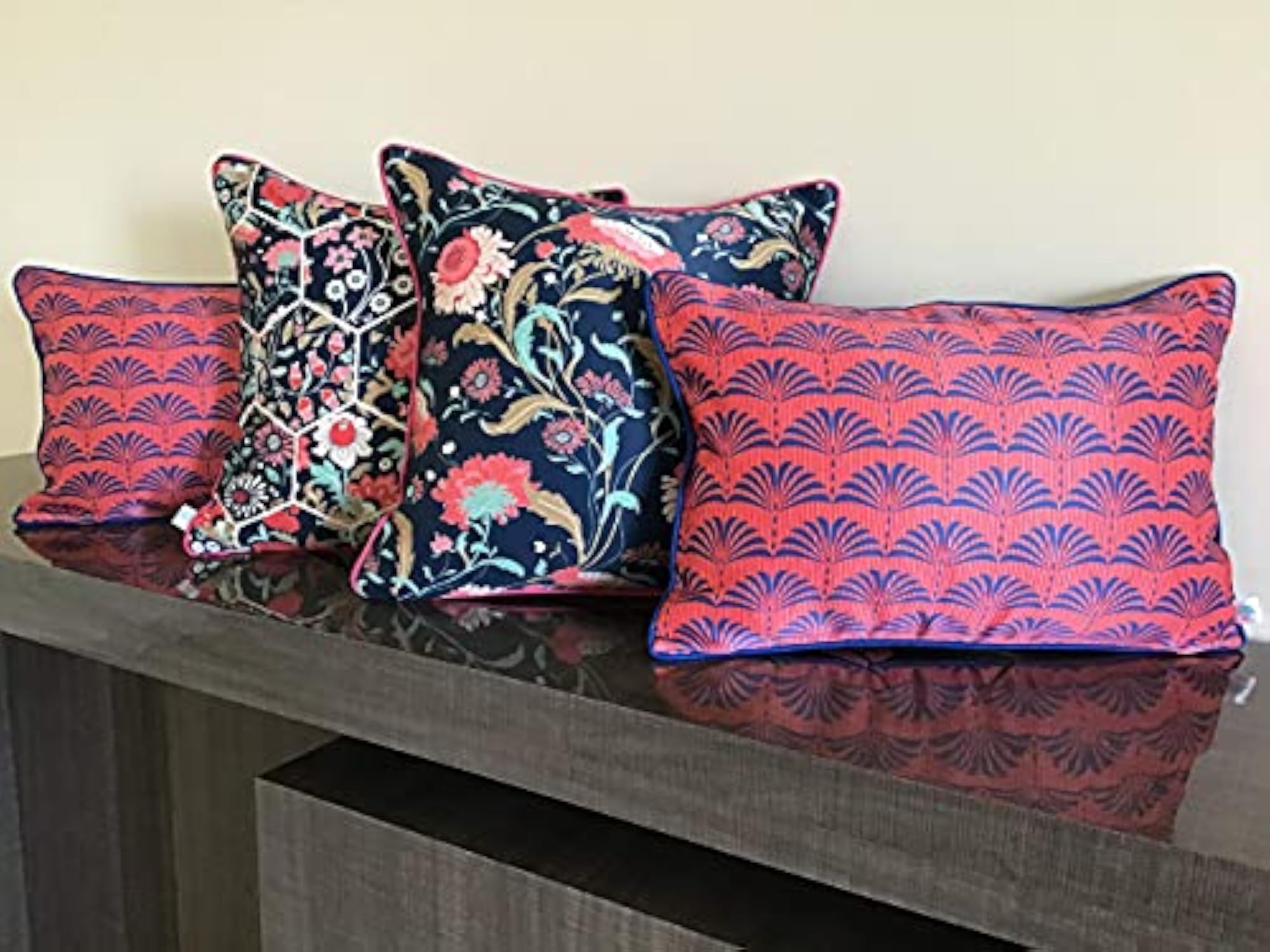 Cushion Covers Set of 4, 'Enchanted Forest' Design