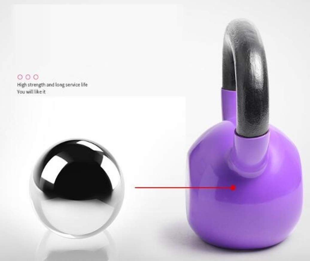 Winylowy Kettlebell do fitnessu, żeliwny Kettlebell do treningu siłowego odpowiedni dla początkujących i zaawansowanych/siłownia domowa, żółty-16 kg_A