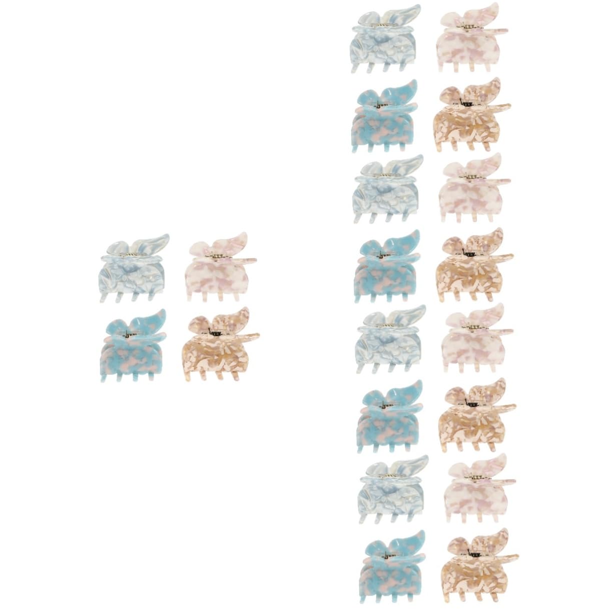 Ipetboom 5 Set Eleganti Fermagli Per A Farfalla Da Donna Fermagli Per Alla Moda Accessori Per Da Ragazza Non Elastici 4 Pezzi*5