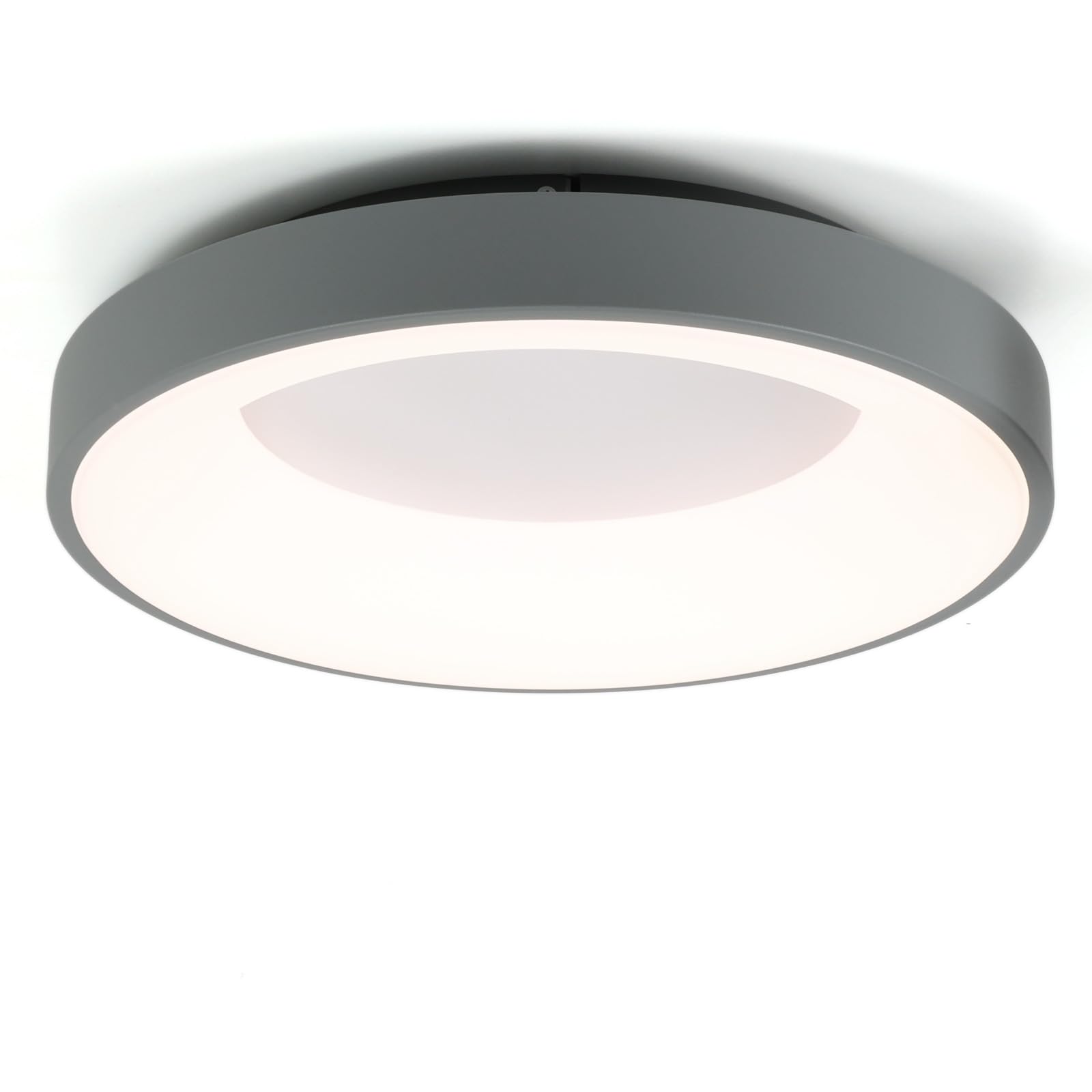 ALPINALUZ Plafón LED Lámpara Techo Pared De Diseño 40W Circular Metal Blanco 50 Cm 3000k 4000k 6000k Seleccionable 5000lm Cri 85 No Parpadeo 85267427