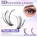3D Effect Qeelasee 40d Lash Clusters Eyelash Extensions Wispy DIY Individual Eye Lashes Natural Volume 240pcs Mix9-16mm (3D effect, 40D-MIX9-16)