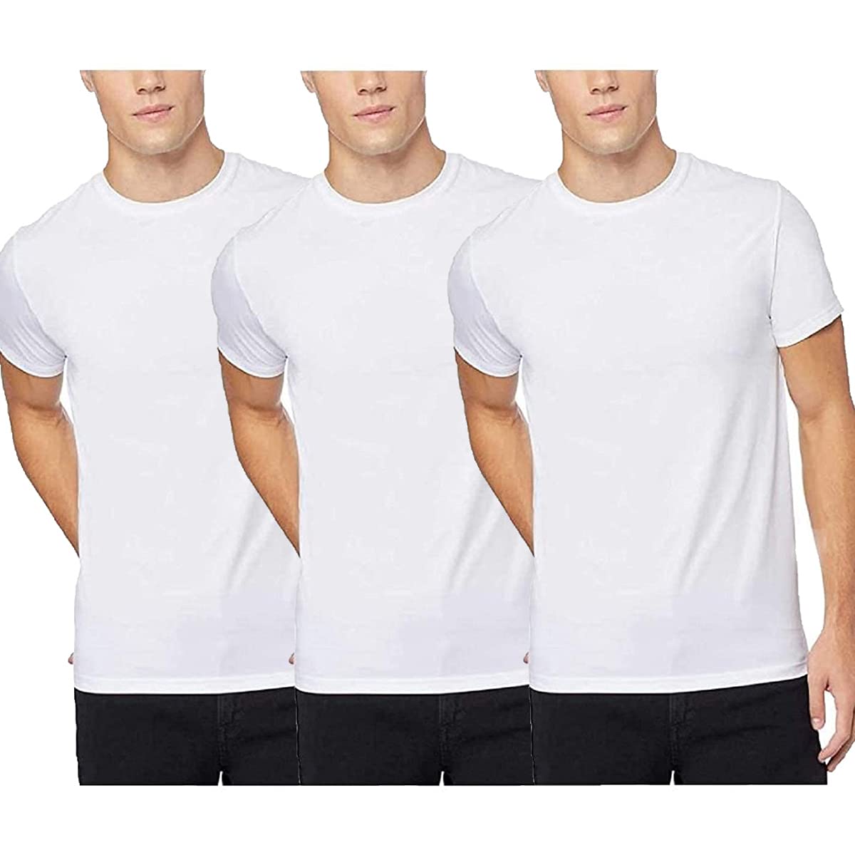32 DegreesMen’s Cool Tee Short Sleeve, Crew Neck, Quick Dry, Anti-Odor, 3-Pack (White, XX-Large)