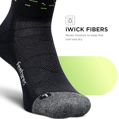 Image of Feetures Elite Light Cushion Mini Crew Sock - Sport Sock with Targeted Compression