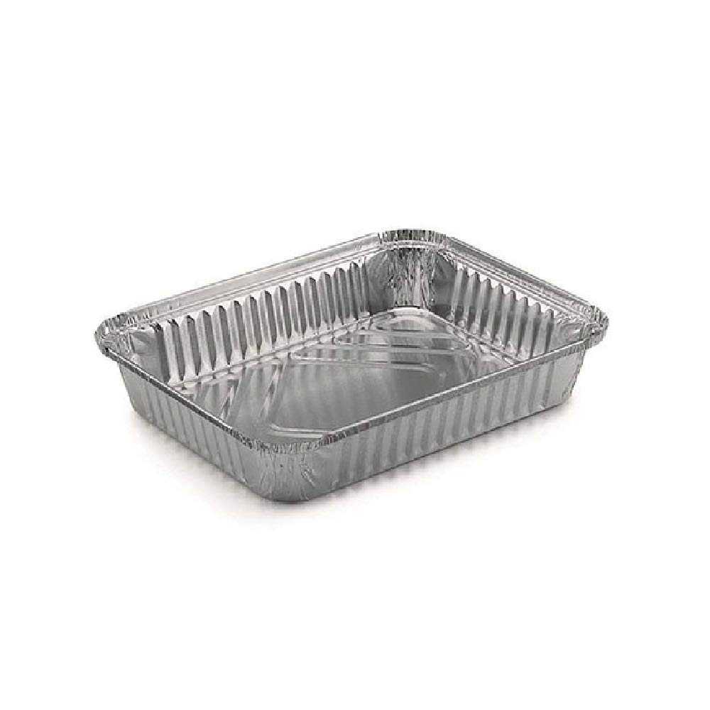 1200 uds - Envase/recipiente de aluminio rectangular - Capacidad 1125 ml y tamaño 200x150x35 mm - Bandejas desechables y reciclables, apto para altas temperaturas