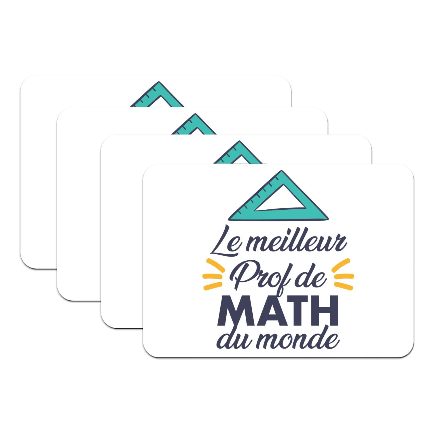Sets de table dessous en caoutchouc blanc antidérapant et grand format 39x28 cm