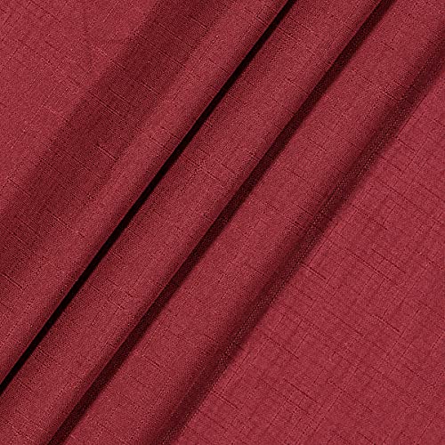Eclipse Kendall Modern Blackout Thermal Rod Pocket Window Curtain For Bedroom Or Living Room (1 Panel), 42" X 63", Ruby #TOP4