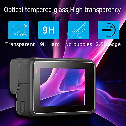 Debous Hero11 Black Screen Protector For Gopro Hero11 Black Hero9 Black Hero10 Black Hero 9 10 11 Black, 9H Hard Tempered Glass 9Pcs +1 Lens Cap #TOP2