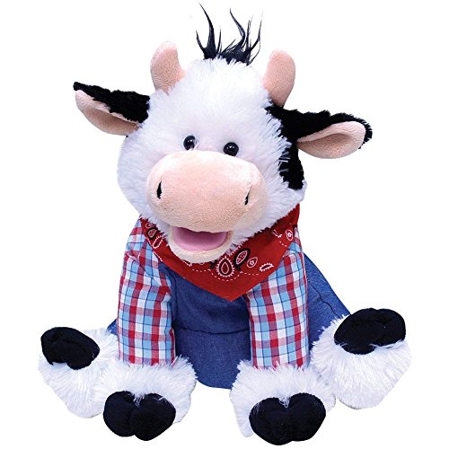 Cuddle Barn Farmer Mac the Cow Animated Singing Musical Plush Toy, 12
