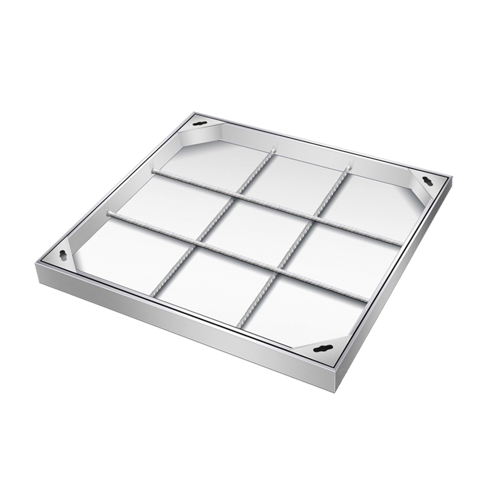 GLDYTVF Stainless Steel Square Access Cover - Durable t Lid for Septic Pit, Ideal for Outdoor Pathways, Drainage Outlets, Inspection Access, Weather-Resistant Design