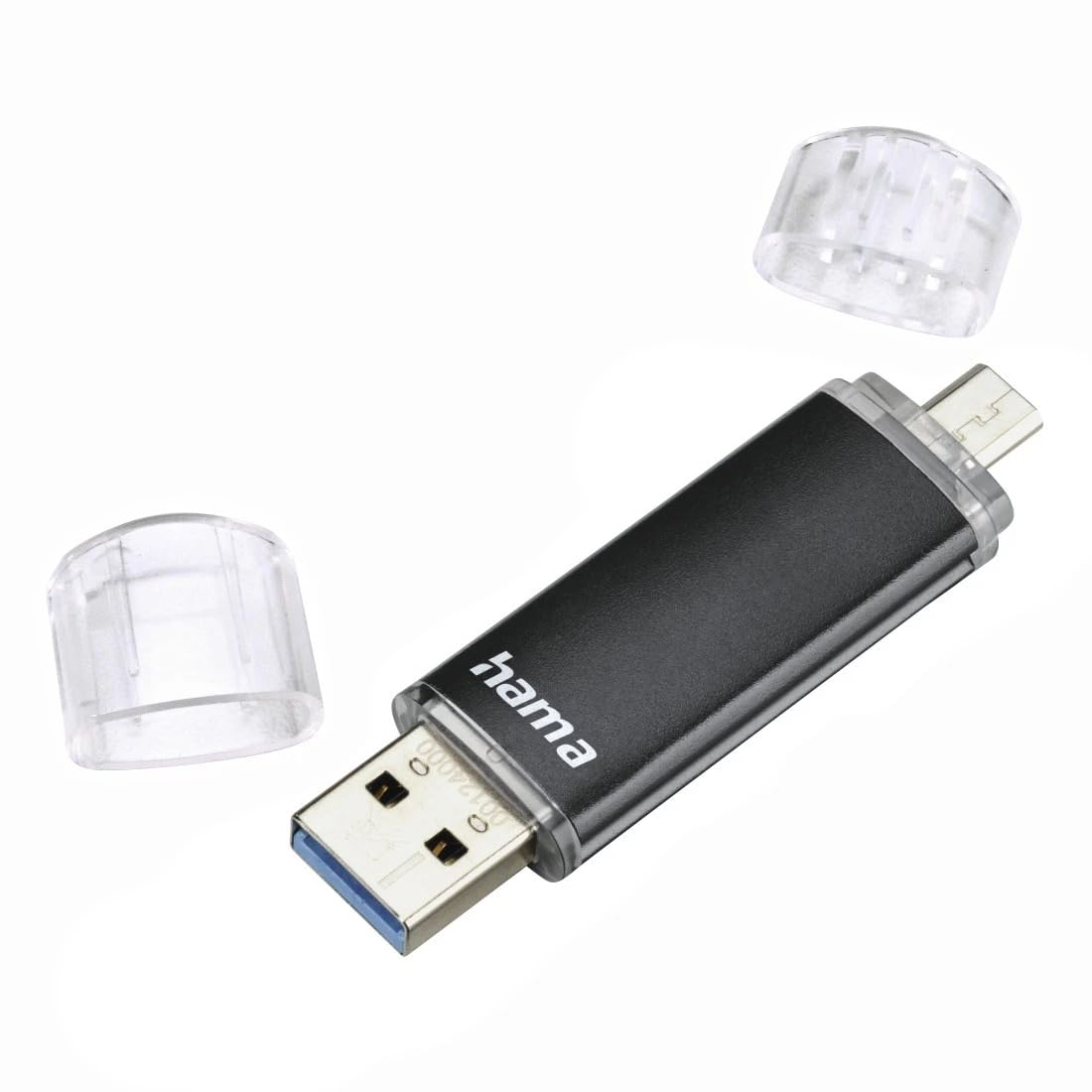Hama Chiavetta USB da 256 GB con USB 3.0 e microUSB (chiavetta USB 2 in 1, ad esempio per telefono Android, tablet, computer, notebook, PC, laptop, MacBook, OTG, 40 MB/s), chiavetta per cellulare,