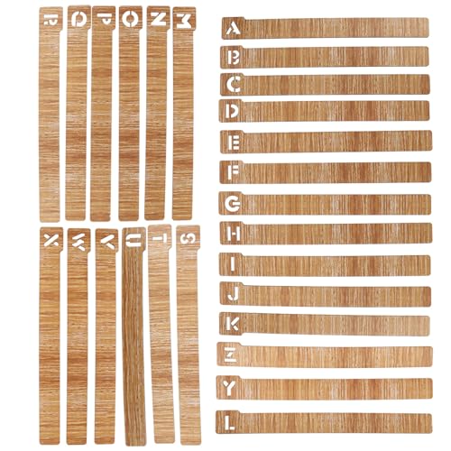 Marque-pages en bois alphabétiques SOLUSTRE outils apprentissage lecture lettres et rangement