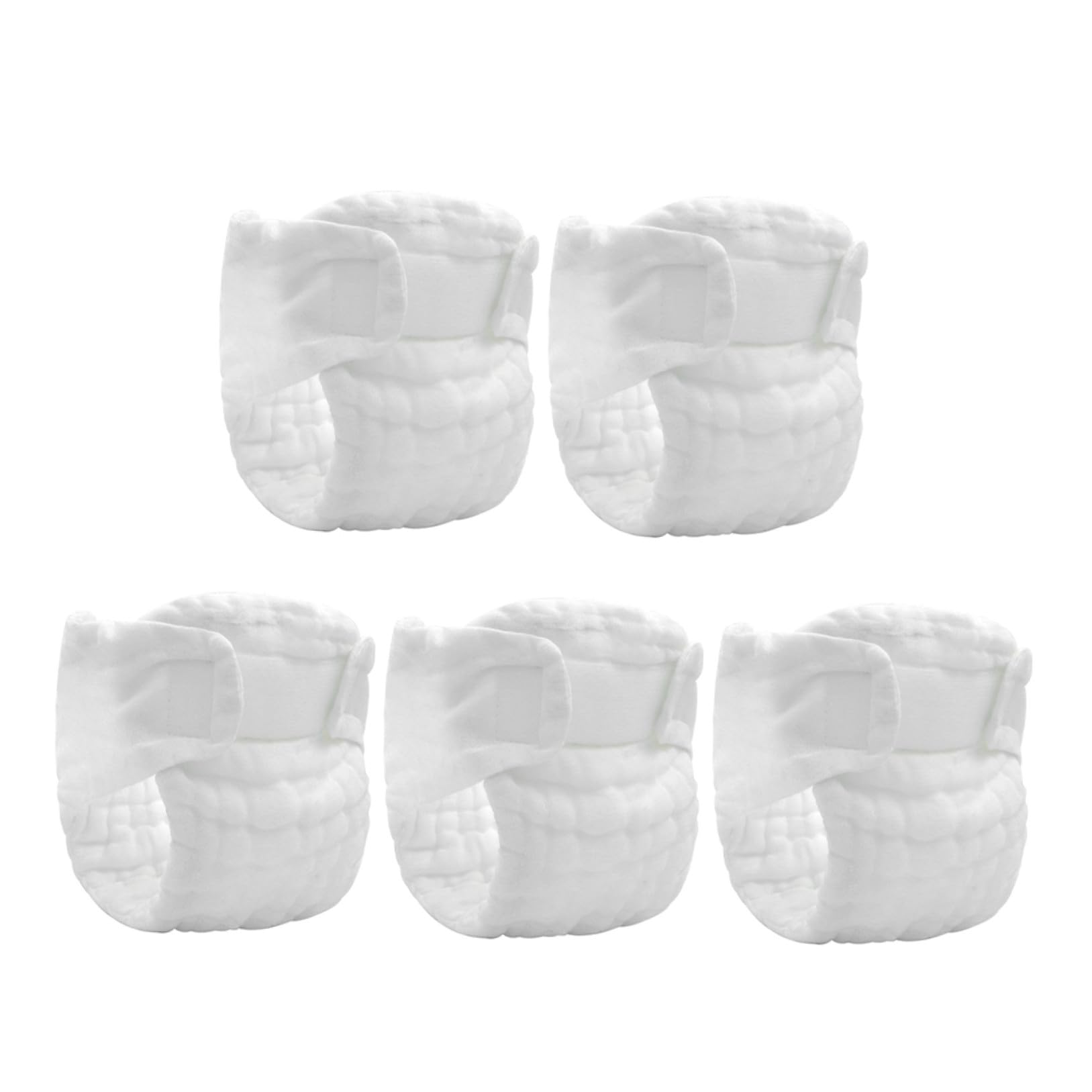Pañales de Tela para Recién Nacidos Lavables 5 Piezas Blanco