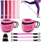 Resistance Bands with Ankle Straps, 10/20/30LB Adjustable Exercise Bands Set for Home Workout - Ankle Cuffs for Glutes, Legs, Hip Fitness, Booty Bands Workout Equipment for Women & Home Gym