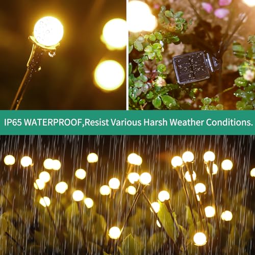 Solar Lights Outdoor Waterproof, 10 Packs 80LED, Solar Garden, Patio, Garden Decor, Patio Decor, Firefly Outdoor, Unique Gifts for Women, Gifts for Grandma - Image 5