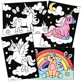 Baker Ross FE258 Einhorn-Ausmalbilder, Bilder-Bastelset für Kinder zum Dekorieren, kreative Aktivitäten für Kind ...