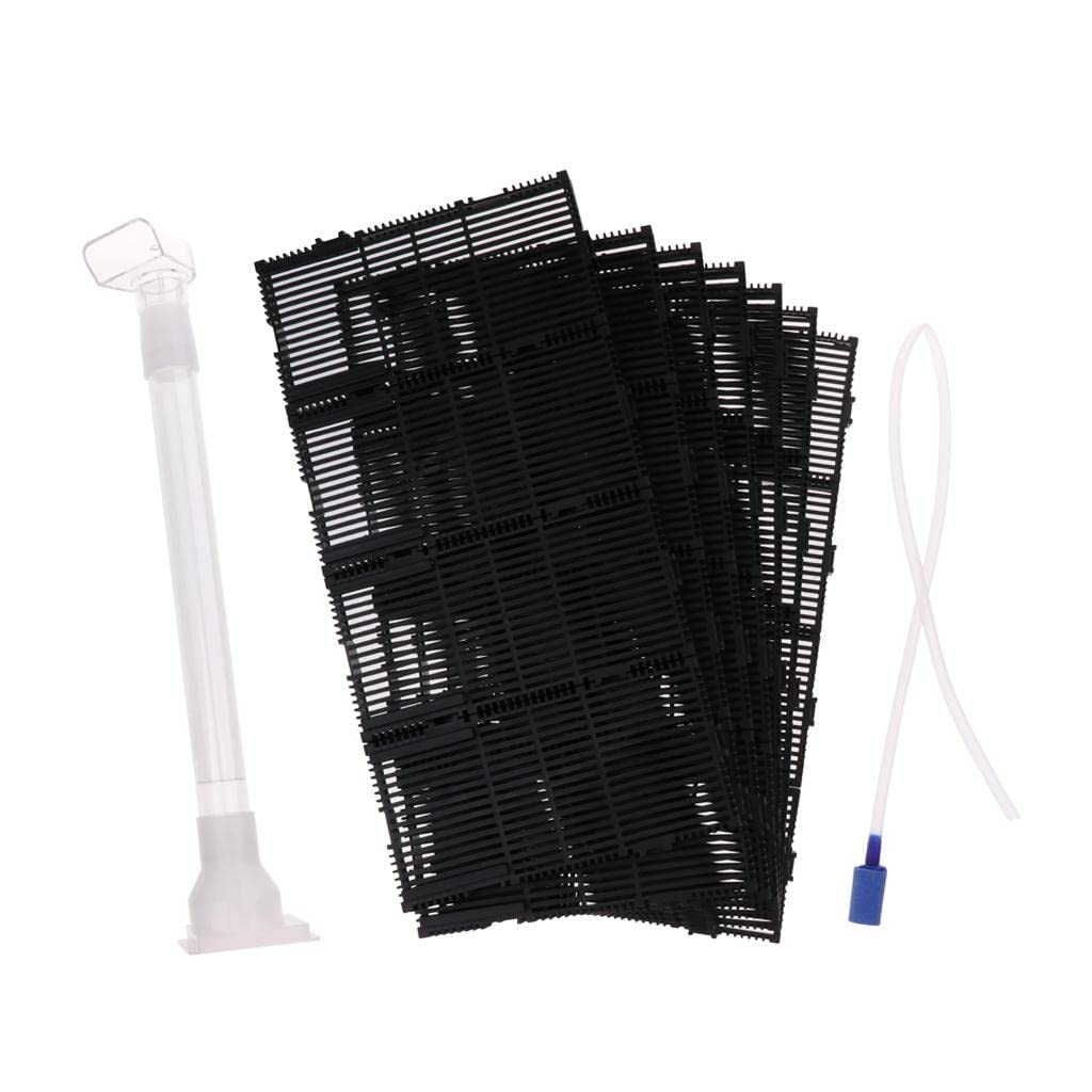 9 Stück Aquarium Unterbodenfilter Kunststoffplatte Bodenfilterplatte Filterbrett Luftschlauch Isolierplatte Aquarienfilter für Aquarienfischbecken, Typ 2