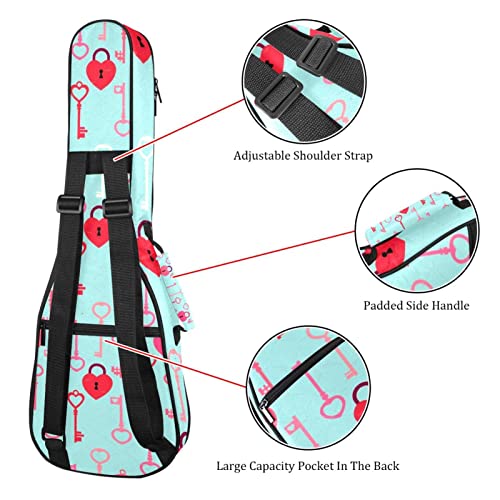Housse de ukulélé avec serrure et clé – Sac à dos avec sangle réglable - Les Beatles, Paul McCartney, John Lennon, RIngo Starr, George Harrison Housse de ukulélé avec serrure et clé - Sac à dos avec sangle réglable – Image 4