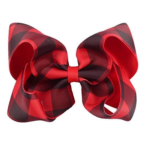 plaid bow - checkered bow - buffalo plaid - plaid bow - red and black bow - girls bow - buffalo print bow - large boutique bow - boutique bow - buffalo print bow - buffalo plaid bow