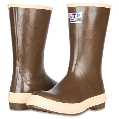 Xtratuf Men’s Fishing Watertight Latex Neoprene Arch Support Slip Resistant Traction Legacy Boots, 12In - Plain Toe, Copper/Tan, 11 #TOP7