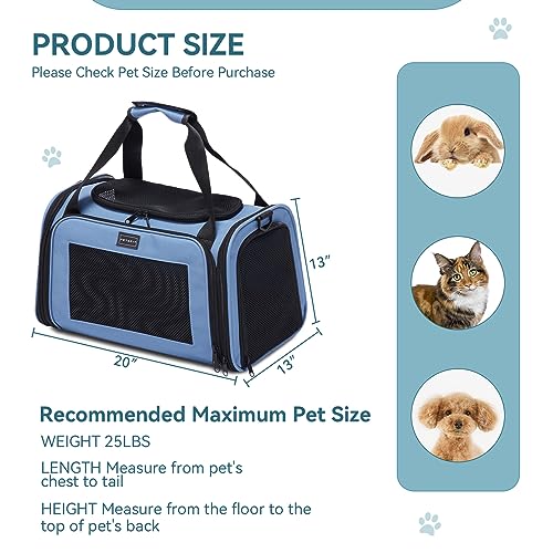 Image of PETSFIT Dog Carrier for Small Dogs, Large, Blue