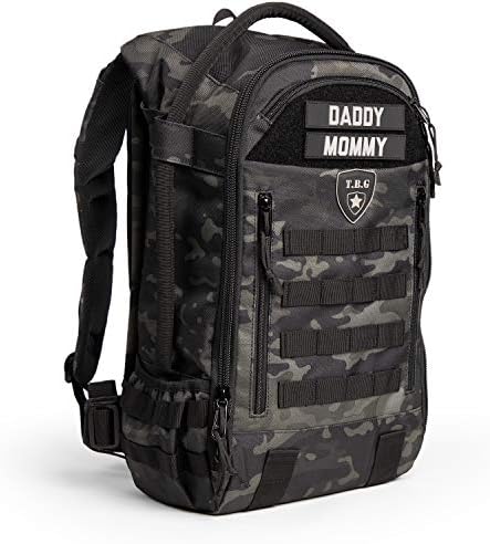 Tactical Baby Gear Daypack 3.0 Tactical Diaper Bag Backpack and Changing Mat (Black Camo)