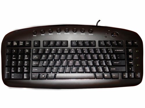LEFT HANDED Ergonomic Keyboard Black Wired, Part KBS-29BLK