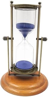 getuse Reloj de arena giratorio de 30 minutos para cocinar, yoga, lectura, aleación, color azul