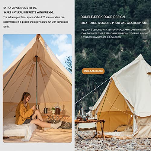 Carpa Yurt con Forma de Campana para 3-8 Personas miniatura 5
