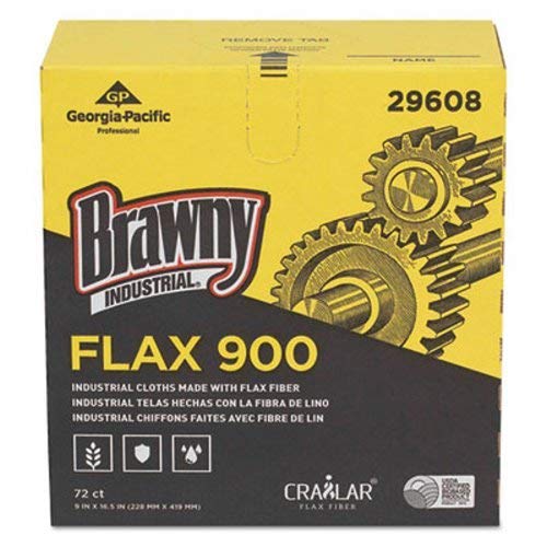 Brawny 29608 Flax 900 Heavy Duty Cloths 9 x 16 1/2 White 72/Box 10 Box/Carton